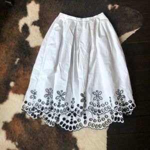 Anthropologie Moulinette Soeurs Black White Skirt